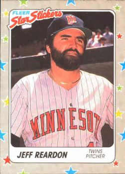 1988 Fleer Sticker Baseball Cards        046      Jeff Reardon